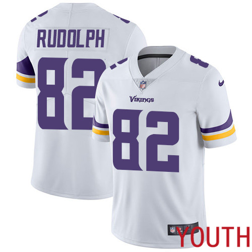 Minnesota Vikings #82 Limited Kyle Rudolph White Nike NFL Road Youth Jersey Vapor Untouchable->youth nfl jersey->Youth Jersey